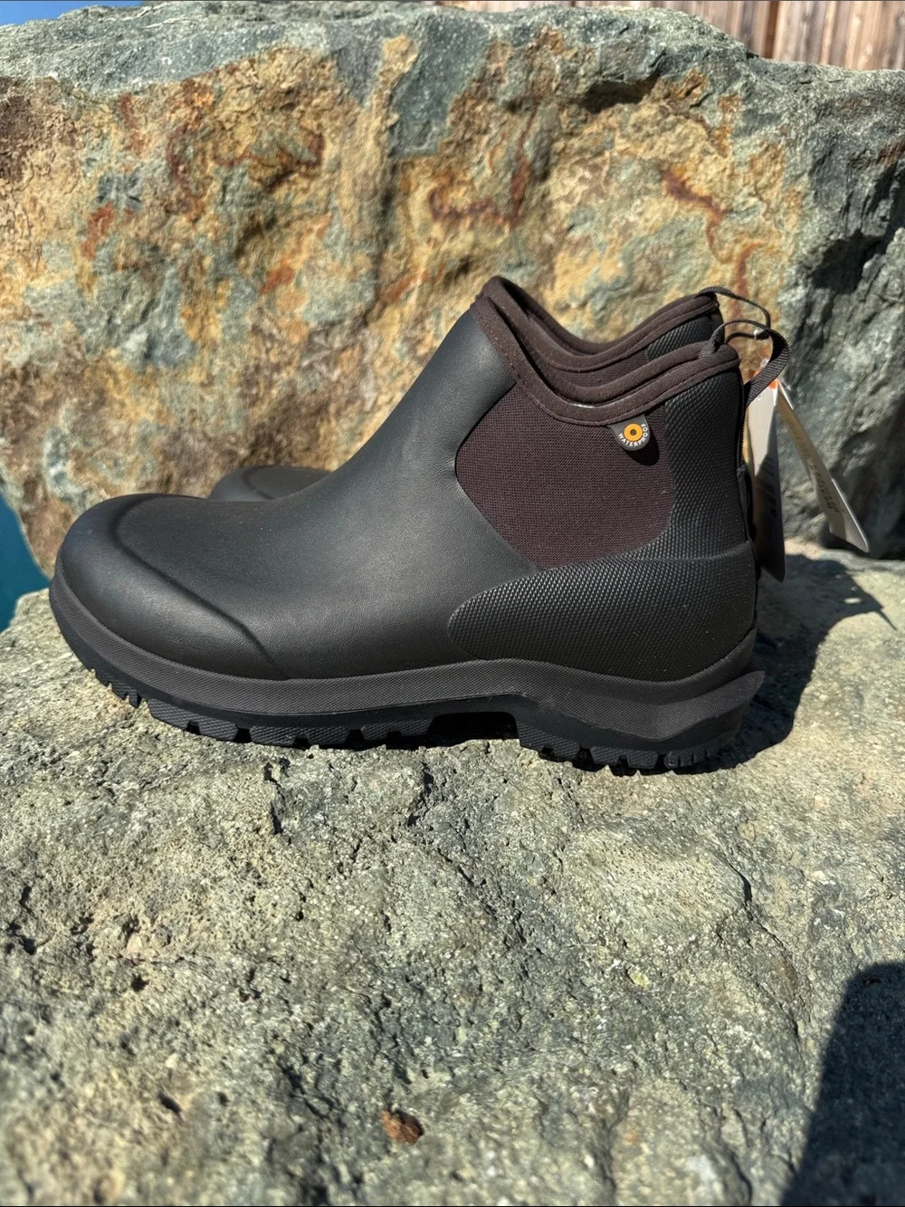 Bogs Men's Dark Brown Low-Cut Waterproof Rain & Snow Boots